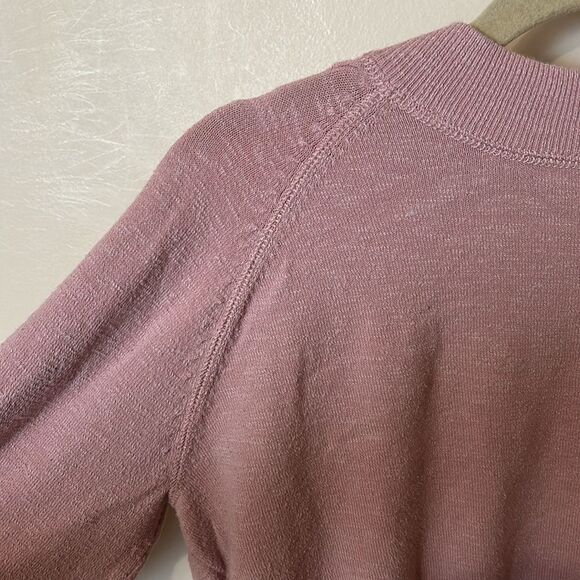MADEWELL Mock Neck Raglan Sleeve Sweatshirt In Wisteria Dove XS - Picture 4 of 8